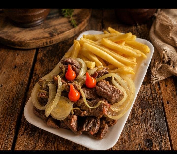 Filé de boi com fritas