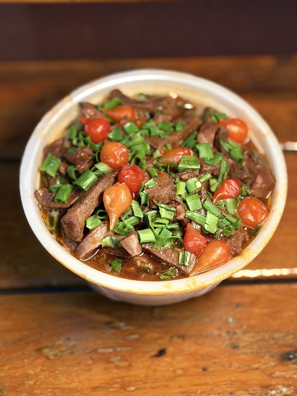 Língua de boi ao molho / arroz carreteiro