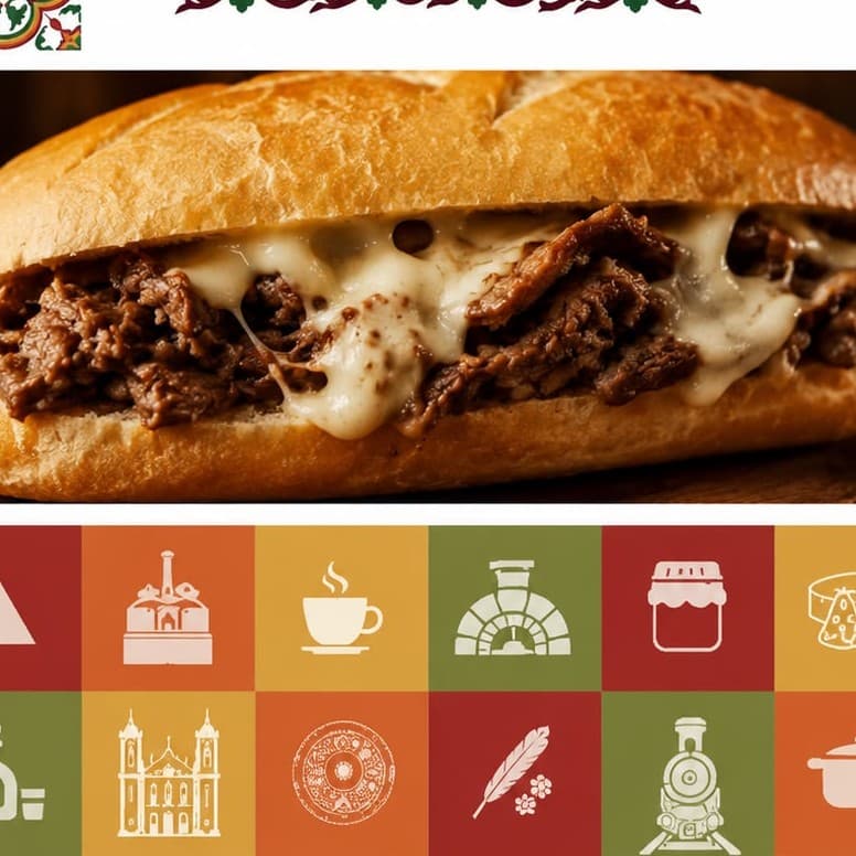Pão de sal com carne e queijo