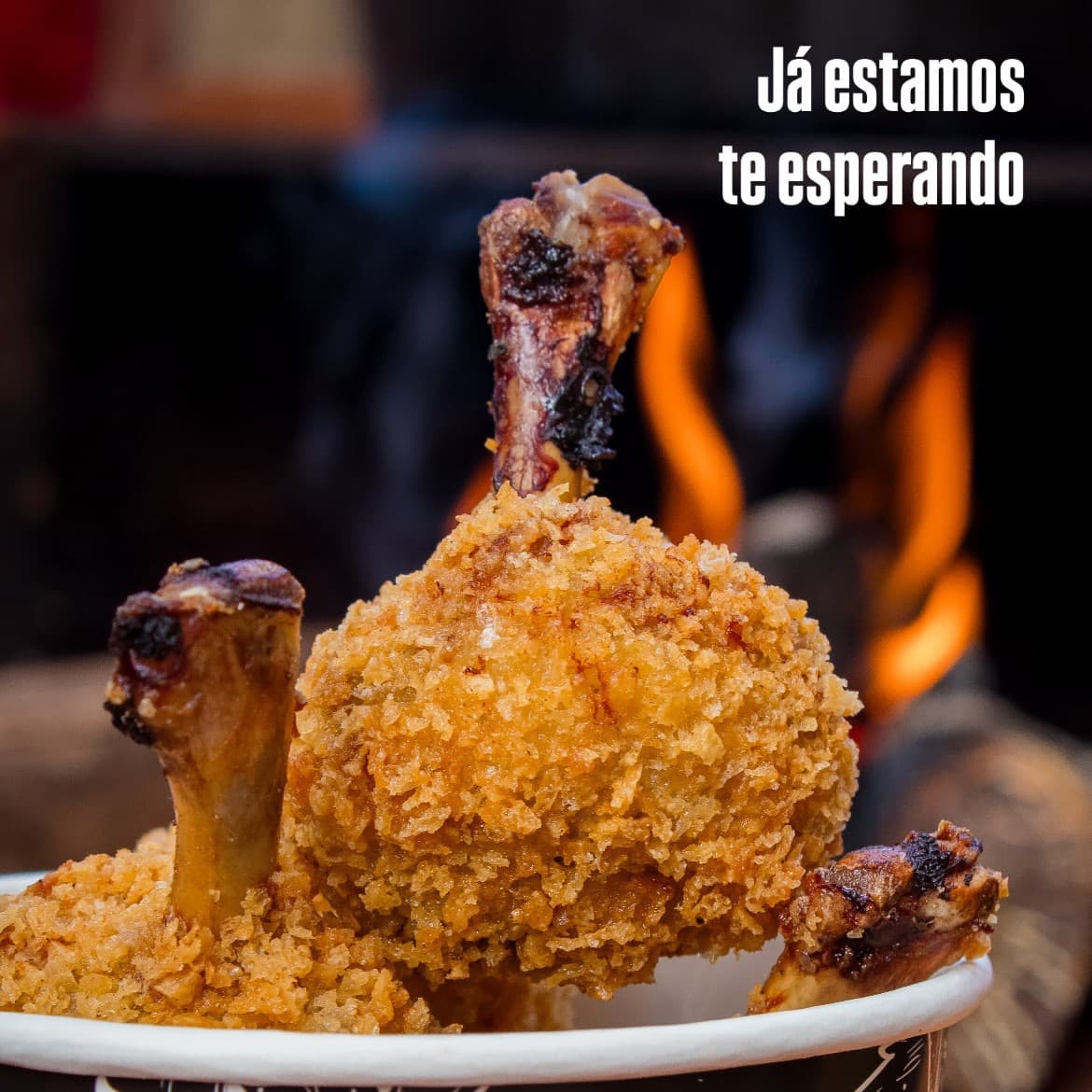 Trem bão (Coxinha de frango crocante com molho cremoso de alho)