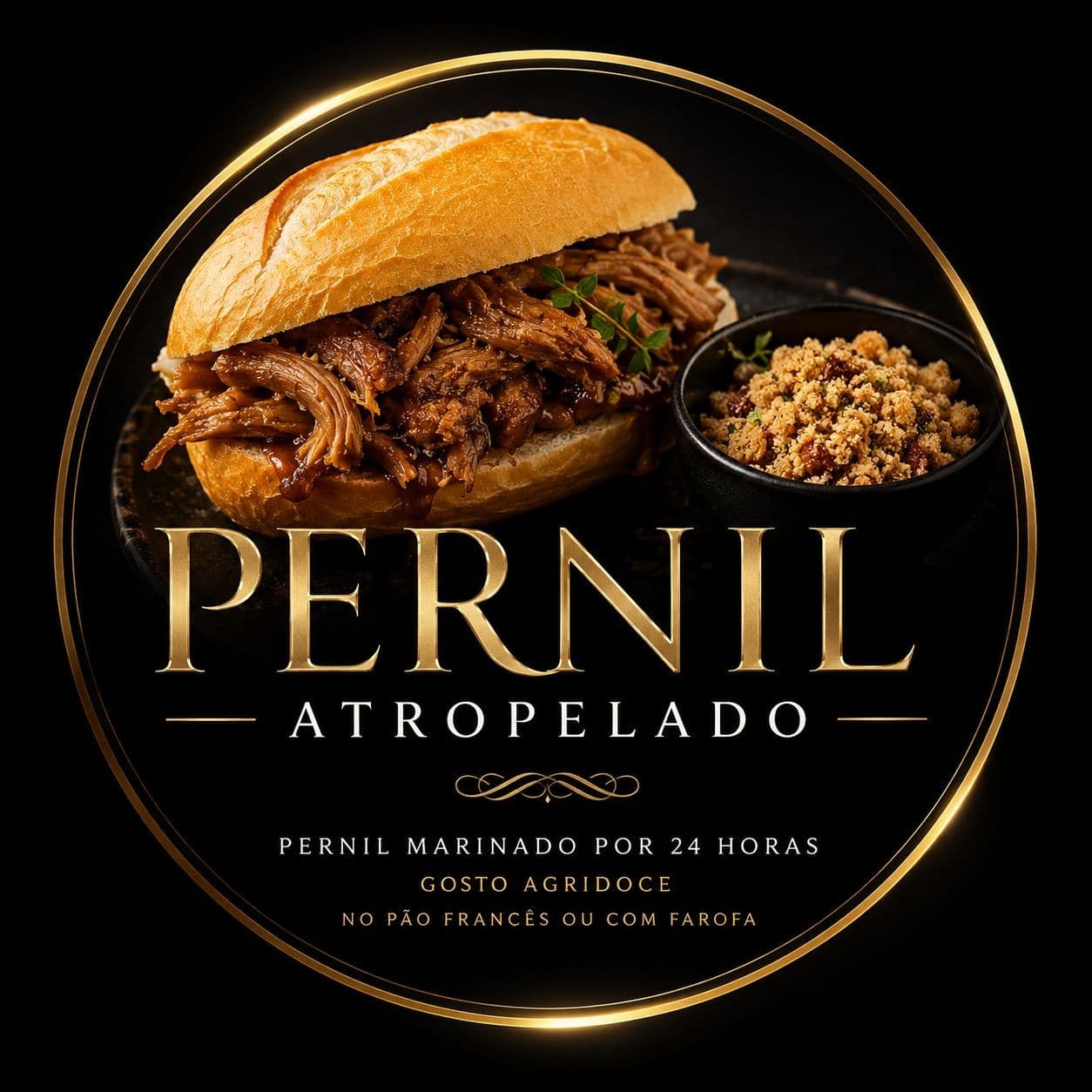 Sanduiche de Pernil Atropelado